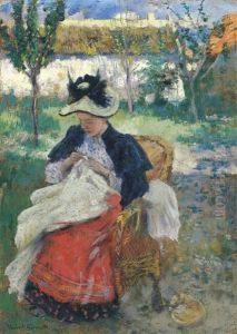Jeune Femme A Sa Couture