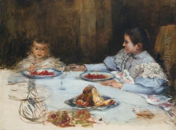 Mere Et Enfant Aux Cerises - view 1