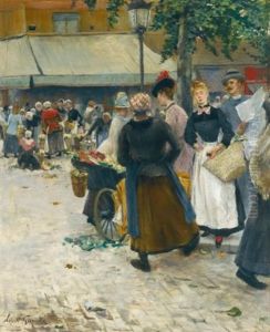 Le Marche Des Halles, Paris by Norbert Goeneutte