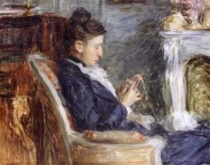 Madame Adele, Amie De La Famille Du Peintre by Norbert Goeneutte