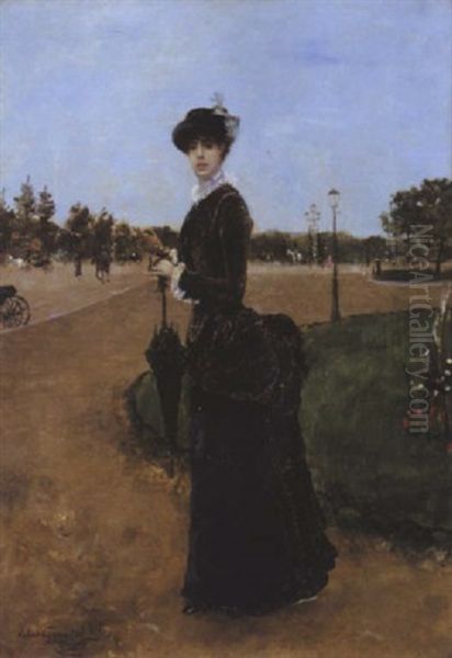 Parisienne Au Bois De Boulogne - view 1