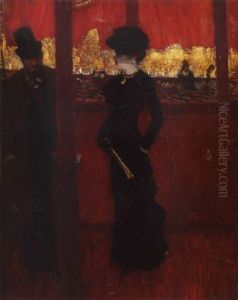 Au Theatre by Norbert Goeneutte