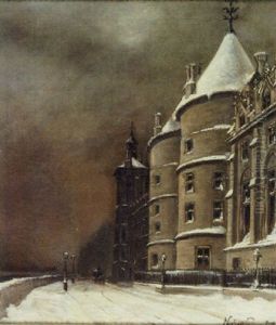 Paris, La Conciergerie Sous La Neige by Norbert Goeneutte