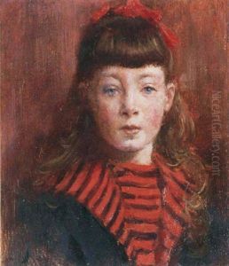 Jeune Fille Au Turban Rouge by Norbert Goeneutte