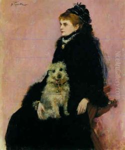 Portrait D'une Dame Avec Son Chien Portrait D'une Dame Avec Son Chien