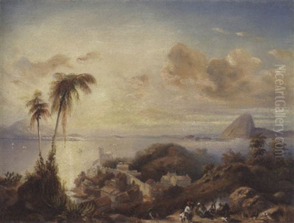 The Bay Of Rio De Janeiro, Looking From Santa Teresa Over The Gloria, The Sugar Loaf Beyond - view 1
