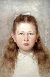 Portrait Of The Artist's Daughter, Eliza by Edward Van Goethem