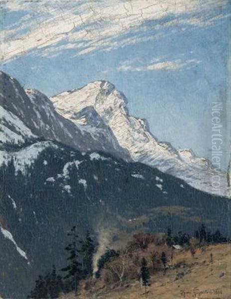 Zugspitze, Von Ober-greinau (sic) Aus Gesehen - view 1
