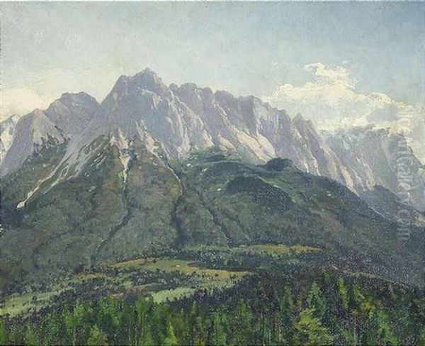 Blick Uber Das Wettersteingebirge Mit Zugspitze - view 1