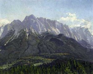 Blick Auf Das Wettersteingebirge Mit Zugspitze