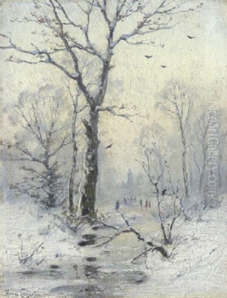 Verschneiter Winterwald - view 1