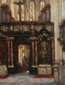 Interieur De L'eglise Anversoise Saint Jacques by Felix Gogo