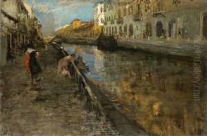 Passeggiando Lungo Il Naviglio Grande. Milano Passeggiando Lungo Il Naviglio Grande. Milano