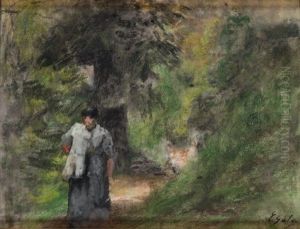 Figura Nel Bosco by Emilio Gola