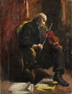 Der Geigenspieler by Emilio Gola