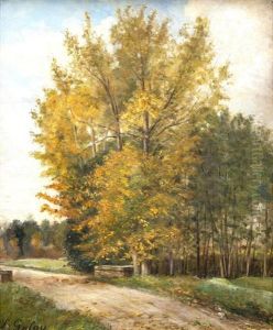 Chemin A La Fontaine A L'oree D'un Bois by Leopold Golay