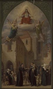 Verherrlichung Des Hl.vincenz Von Paul (1581 - 1660) Und Der Vinzentinerinnen, Die Sich Der Waisenkinder Annehmen by Josef Gold