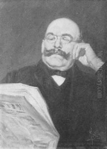 Der Zeitungsleser by Gustav Adolf Goldberg