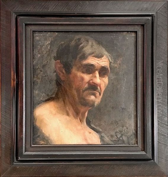 Head And Shoulders Portrait Study Of A Man, C. 1897 - view 1