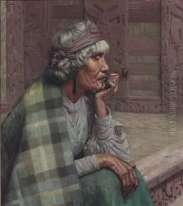 Reverie, Ena Te Papatahi, A Ngapuhi Chieftainess (ina Te Papatahi, Nga Puhi) by Charles Frederick Goldie