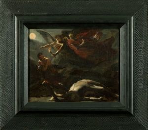 Justice And Divine Vengeance Pursuing Crime, After Pierre-paul Prud'hon C.1805-1806 by Charles Frederick Goldie