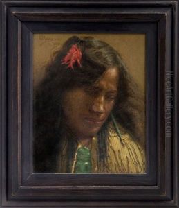 Ngatirea (day Dreams), Natarua Hangapa - Arawa Tribe by Charles Frederick Goldie