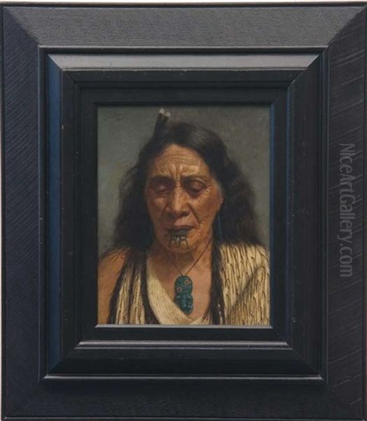 A Portrait Of A Maori Chieftainess Ngaheke Or Perira Te Kahikura Also Known As The Widow - view 1