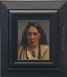 A Portrait Of A Maori Chieftainess Ngaheke Or Perira Te Kahikura Also Known As The Widow