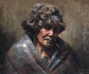 Ena Te Papatahi, A Chieftainess Of The Ngapuhi Tribe by Charles Frederick Goldie