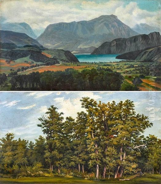 Eichwald, Im Obergrund Bei Luzern / Ansicht Vom Sonnenberg Bei Luzern, Gegen Den See Von Winkel - view 1