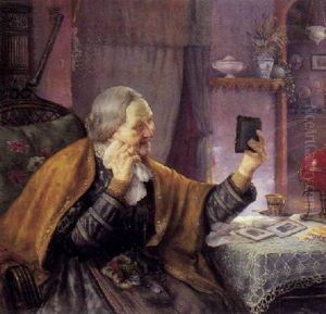 Bedstemor Betragter Sine Fotografier by Otto Goldmann