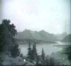 Schweizer Gebirgssee by Johann Theodor Goldstein