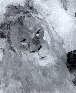 Die Dompteuse Claire Heliot Mit Einem Lowen Im Nillschen    Tiegarten, Stuttgart 1907 by Karl Goll