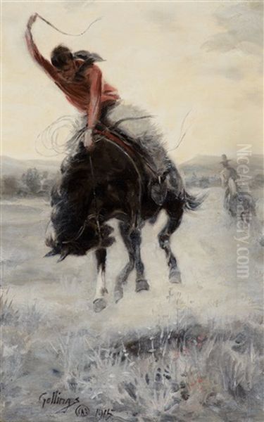 Cowboy On A Bronc - view 1