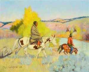 Camp On The Tongue River by Elling William Gollings