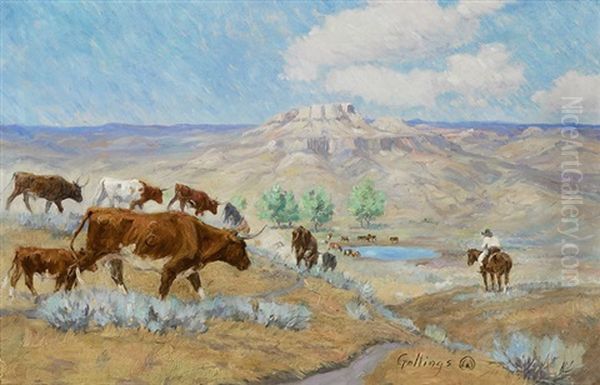 Gathering The Three Circle Cattle - view 1