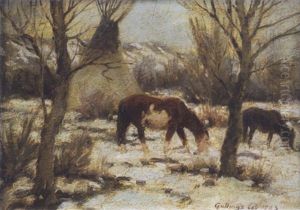 Horses Grazing In The Snow Horses Grazing In The Snow