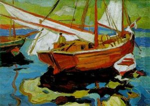 Fischerboote Im Hafen by Gerassim Semenovich Golovkov