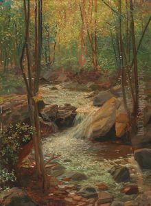 Woodland Stream by Alexander Demetrius Goltz
