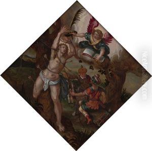 The Martyrdom Of Saint Sebastian by Goltzius Hendrick