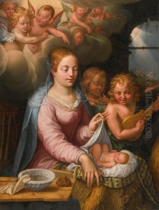 Madonna And Child With Angels