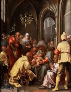 Die Beschneidung Christi, Um/ by Goltzius Hendrick