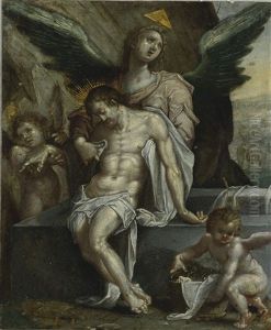 The Body Of Christ Supported By Angels