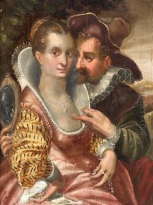 Paar Gemalde Allegorie Des Gesichtssinns Allegorie Des Geruchssinns (pair)