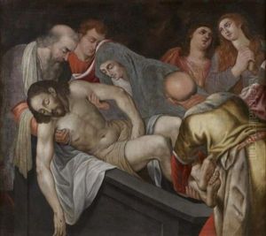 La Mise Au Tombeau Du Christ by Goltzius Hendrick