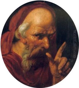 A Tronie Of A Bearded Old Man (saint Jerome?) by Goltzius Hendrick