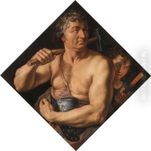 An Allegorical Portrait Of Jan Govertsz. Van Der Aar As Vulcan In His Forge