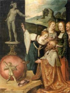 Salomons Gotzendienst by Goltzius Hendrick