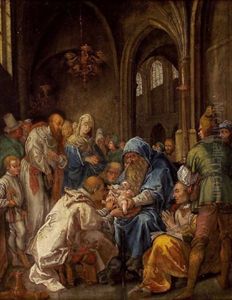 Die Beschneidung Christi by Goltzius Hendrick