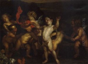 A Celebration Of The Cherubs by Goltzius Hendrick